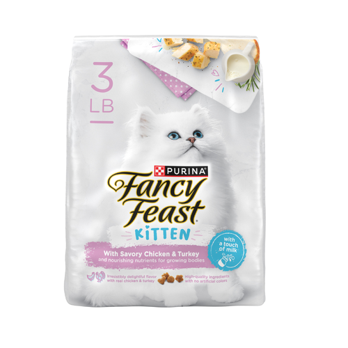 Purina Fancy Feast Kitten With Savory Chicken And Turkey Dry Food - 3 Pound