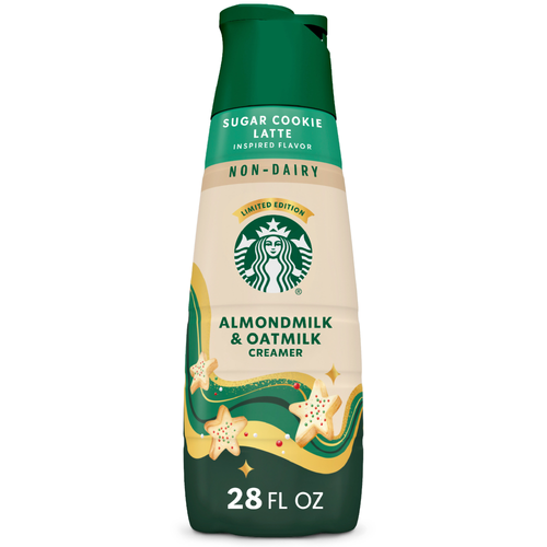 Starbucks Non-Dairy Sugar Cookie Flavored Coffee Creamer, Almondmilk And Oatmilk Inspired By Latte - 28 Ounce