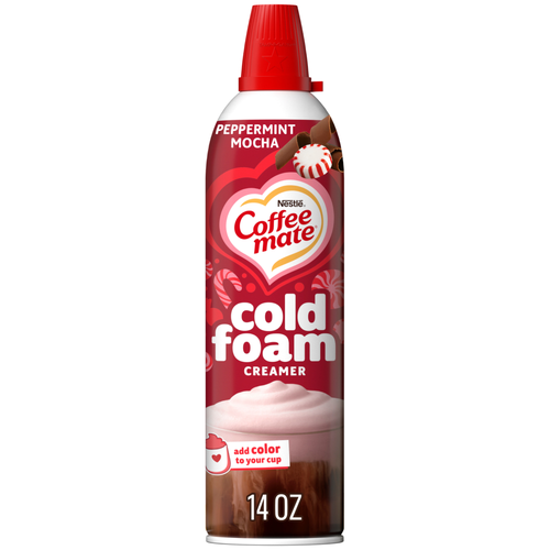Coffee Mate Peppermint Mocha Flavored Cold Foam Creamer - 14 Ounce