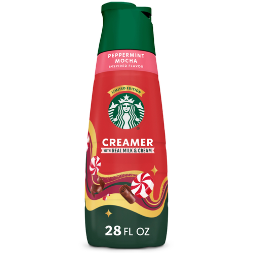 Starbucks Peppermint Mocha Flavored Coffee Creamer, Inspired By Latte - 28 Ounce