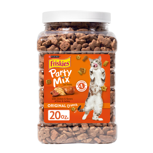Purina Friskies Cat Treats, Party Mix Original Crunch - 20 Ounce Image 1 of 4