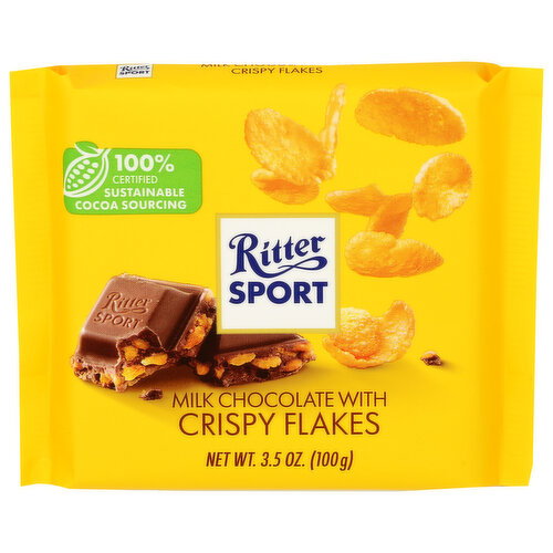 Ritter Sport Chocolate Milk With Crispy Flakes - 3.5 Ounce