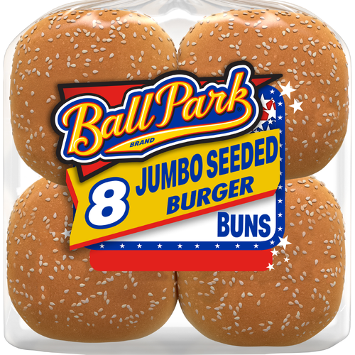 Ball Park Jumbo Seeded Burger Buns - 18.25 Ounce