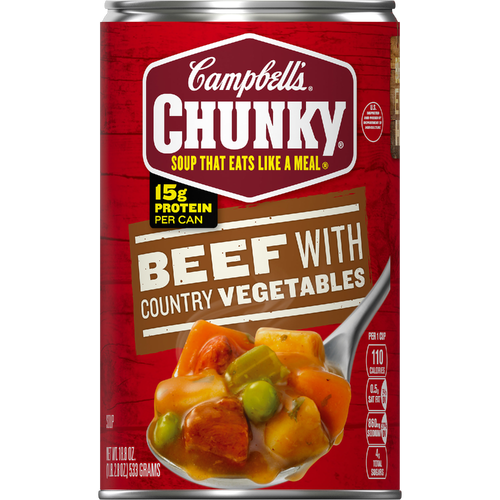 Campbell's Chunky Beef Soup With Country Vegetables - 18.8 Ounce Image 1 of 2