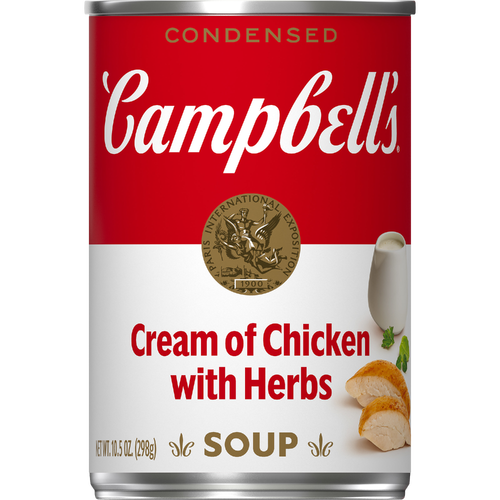 Campbell's Condensed Cream Of Chicken Soup With Herbs, Can - 10.5 Ounce