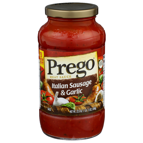 Prego Italian Sausage & Garlic Meat Sauce - 23.5 Ounce