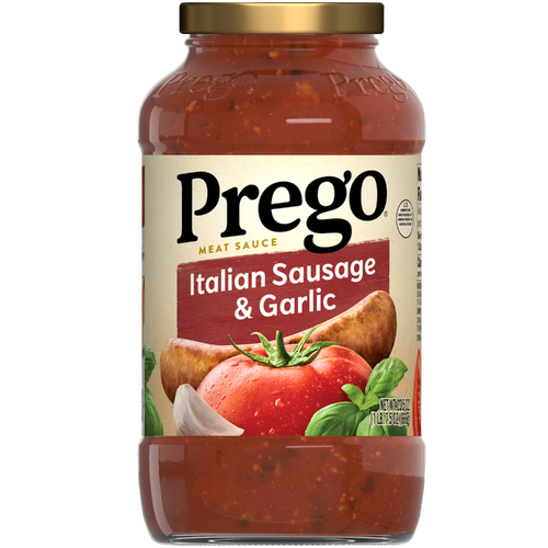 Prego Italian Sausage And Garlic Meat Sauce - 23.5 Ounce Image 1 of 2