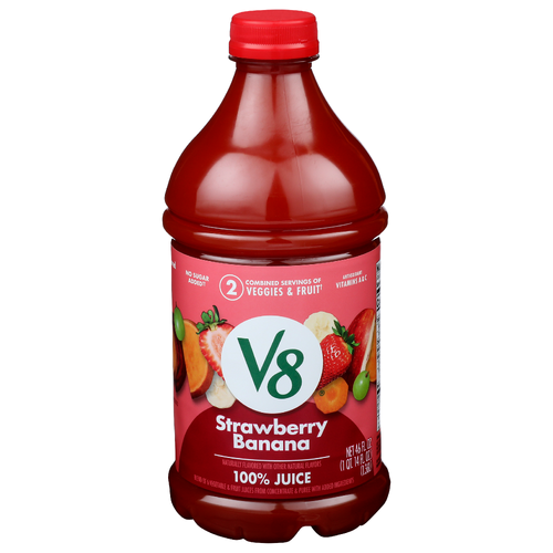 V8 Strawberry Banana Blend Of Vegetable & Fruit Juices - 46 Fluid Ounce