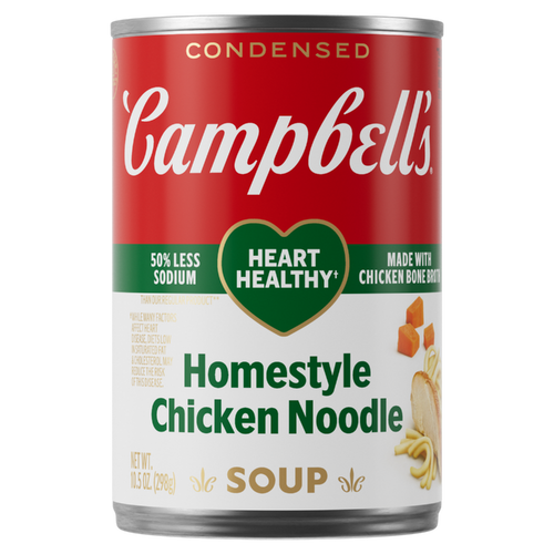 Campbell's Condensed Heart Healthy Homestyle Chicken Noodle Soup - 10.5 Ounce Image 1 of 2