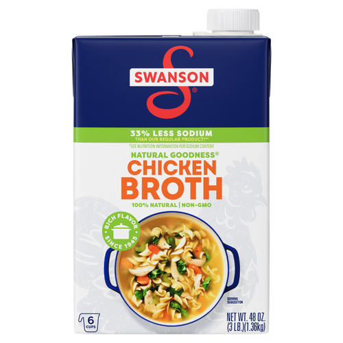 Swanson Natural Goodness Chicken Broth, Carton - 48 Ounce
