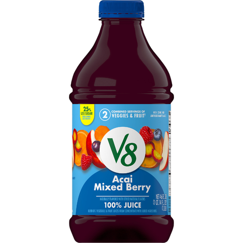 V8 Acai Mixed Berry 100% Fruit And Vegetable Juice - 46 Fluid Ounce Image 1 of 2