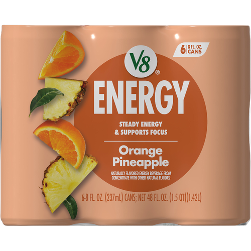 V8 Energy Orange Pineapple Drink - 48 Fluid Ounce Image 1 of 2