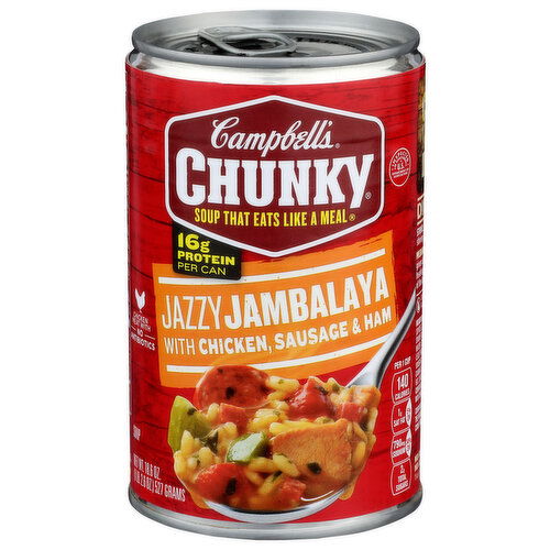 Campbell's Chunky Jazzy Jambalaya With Chicken, Sausage & Ham Soup - 18.6 Ounce