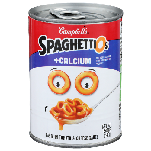 Campbell's Pasta In Tomato & Cheese Sauce +calcium Spaghettios +calcium - 15.8 Ounce