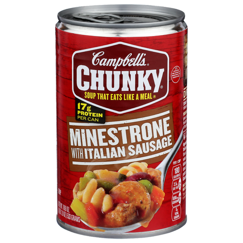 Campbell's Chunky Minestrone With Italian Sausage Soup - 18.8 Ounce