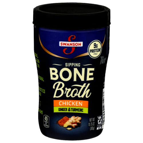 Swanson Chicken Ginger & Turmeric Bone Broth - 10.75 Ounce