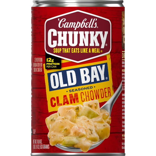 Campbell's Chunky Soup, Old Bay Seasoned Clam Chowder, Can - 18.8 Ounce