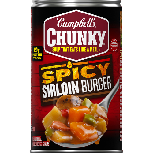 Campbell's Campbell’s Chunky Soup, Spicy Sirloin Burger Can - 18.8 Ounce