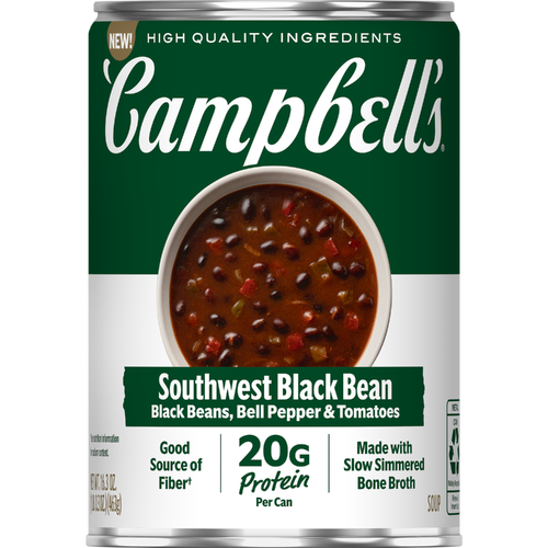 Campbell's Ready to Serve Protein Southwest Black Bean Soup - 16.3 Ounce