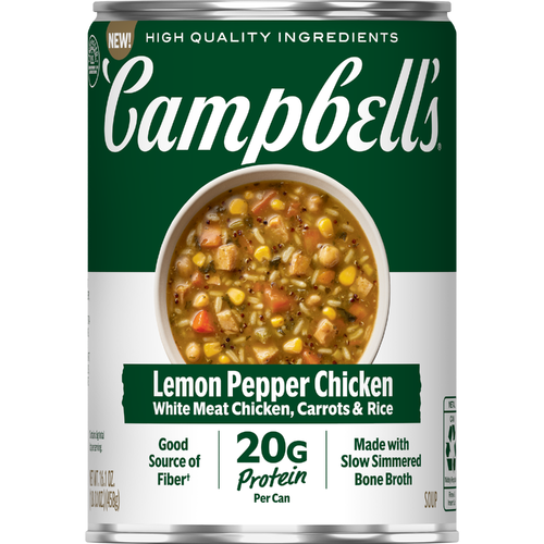 Campbell's Ready to Serve Protein Lemon Pepper Chicken Soup - 16.1 Ounce