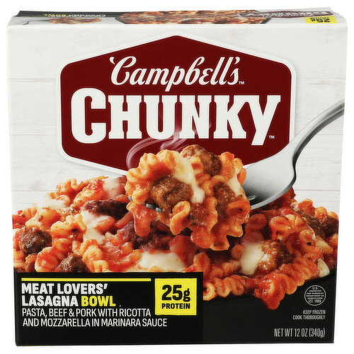 Swanson Chunky Meat Lovers Lasagna Bowl - 12 Ounce