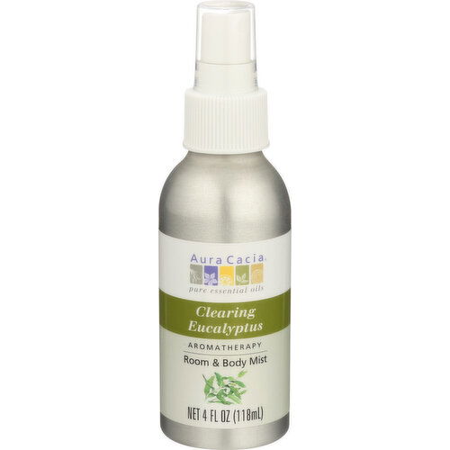 Aura Cacia Aromatherapy Mist Clearing Eucalyptus - 4 Fluid Ounce