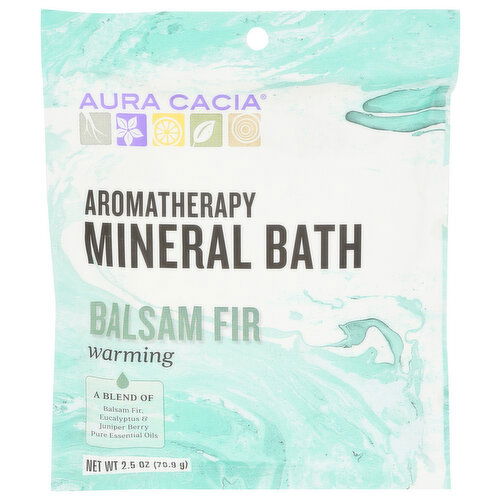 Aura Cacia Warming Balsam Fir Aromatherapy Mineral Bath - 2.5 Ounce
