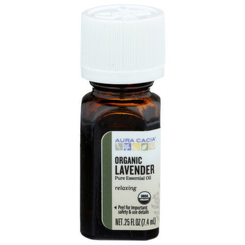 Aura Cacia Organic Essential Oil Lavender - 0.25 Fluid Ounce