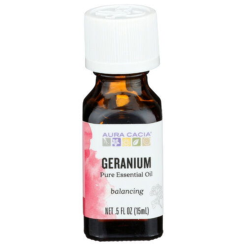 Aura Cacia Balancing Geranium Essential Oil - 0.5 Fluid Ounce