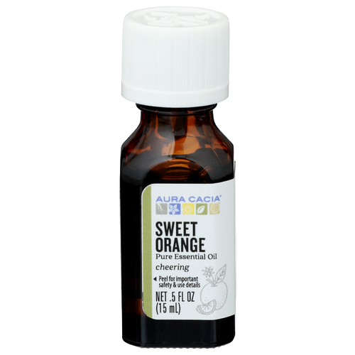 Aura Cacia Sweet Orange Pure Essential Oil - 0.5 Fluid Ounce