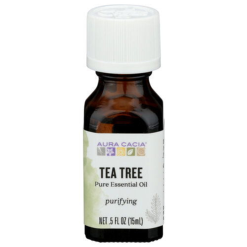Aura Cacia Tea Tree Pure Essential Oil - 0.5 Fluid Ounce