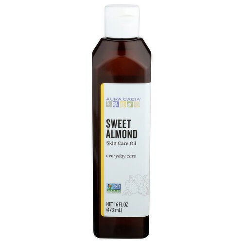 AURA CACIA Skin Care Oil Sweet Almond - 16 Fluid Ounce