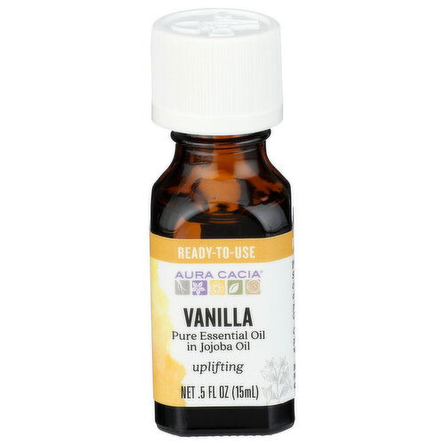 AURA CACIA Vanilla In Jojoba Oil - 0.5 Fluid Ounce
