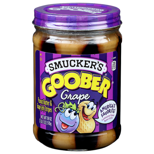 Smucker's Goober Peanut Butter & Grape Jelly Stripes - 18 Ounce