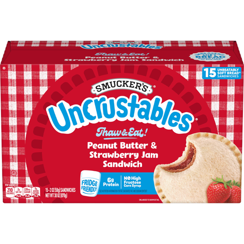 Smucker's Uncrustables Peanut Butter & Strawberry Jelly Sandwich - 30 Ounce