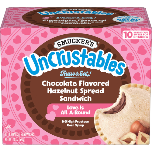 Smucker's Uncrustables Chocolate Flavored Hazelnut Spread Sandwich - 18 Ounce Image 1 of 4