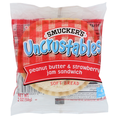 Smucker's Peanut Butter And Strawberry Sandwich Smucker Uncrustables - 2 Ounce
