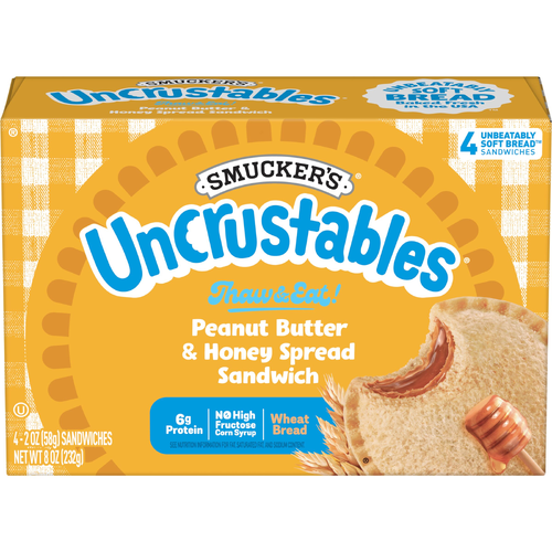 Smucker's Uncrustables Peanut Butter And Honey 4 Pack - 8 Ounce Image 1 of 2