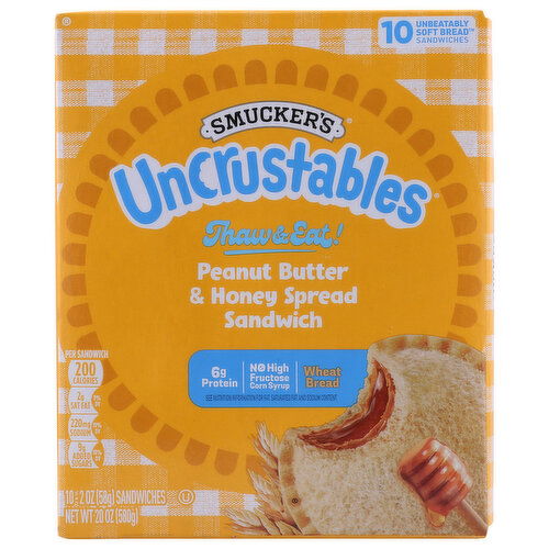 Smucker's Smuckers Uncrust Pnt Btr Hny - 2 Ounce - 10 Count