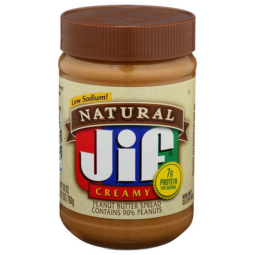 Jif Natural Creamy Peanut Butter - 28 Ounce