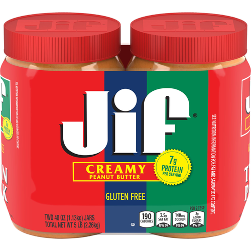Jif Gluten Free Creamy Peanut Butter - 40 Ounce - 2 Count Image 1 of 4