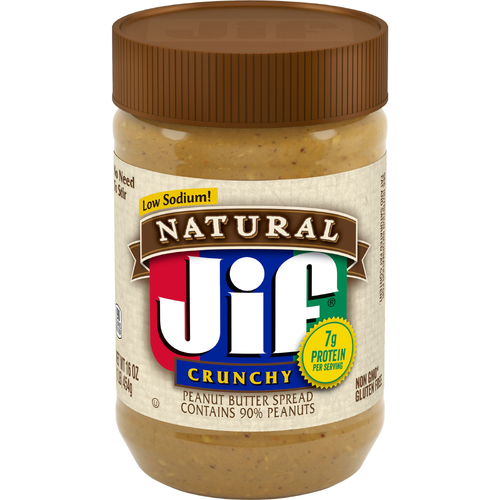 Jif Peanut Crunchy Natural Butter - 16 Ounce Image 1 of 7
