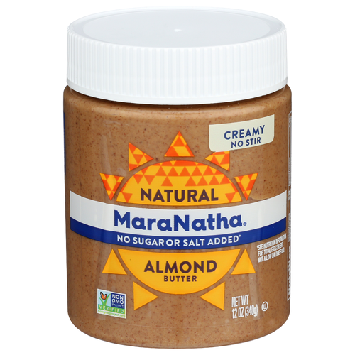 Maranatha Creamy No Stir Sugar Or Salt Added Almond Butter - 12 Ounce