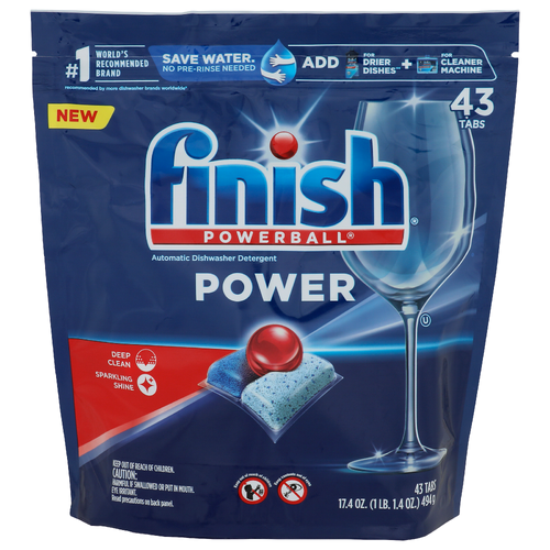 Finish Powerball Power Automatic Dishwasher Detergent - 0.405 Ounce - 43 Count