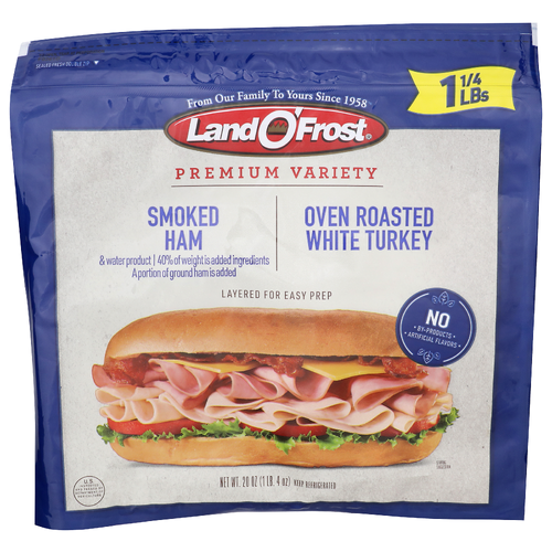 Land O'frost Lando'frost Smoked Ham Oven Roasted White Turkey - 20 Ounce
