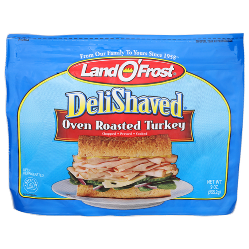 Land O'Frost Oven Roasted Turkey Chopped • Pressed • Cooked Delishaved - 9 Ounce