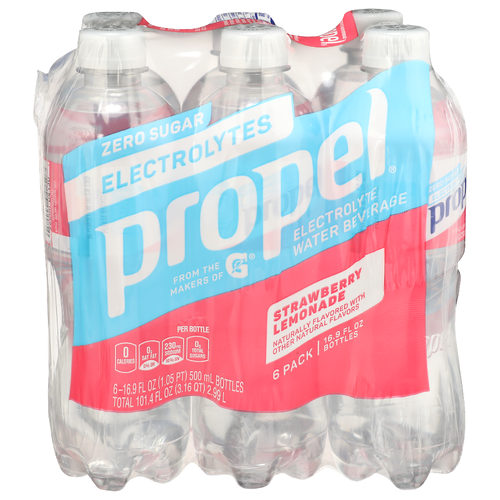 Propel Strawberry Lemonade Electrolyte Water Beverage - 16.9 Fluid Ounce - 6 Count Image 1 of 4