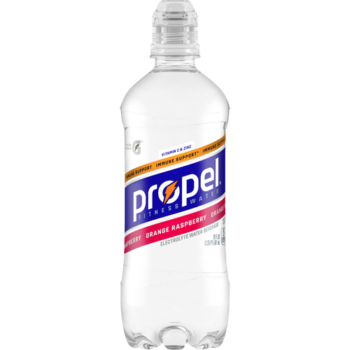 Propel Immune Support Electrolyte Water Beverage Orange Raspberry - 20 Fluid Ounce