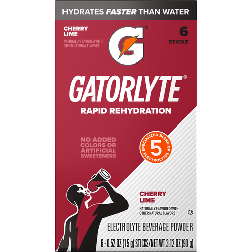 Gatorade Gatorlyte Electrolyte Beverage Powder Cherry Lime - 3.12 Fluid Ounce - 1 Count