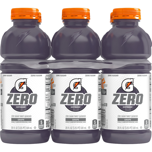 Gatorade Zero Sugar Thirst Quencher Grape, X 6 - 120 Fluid Ounce